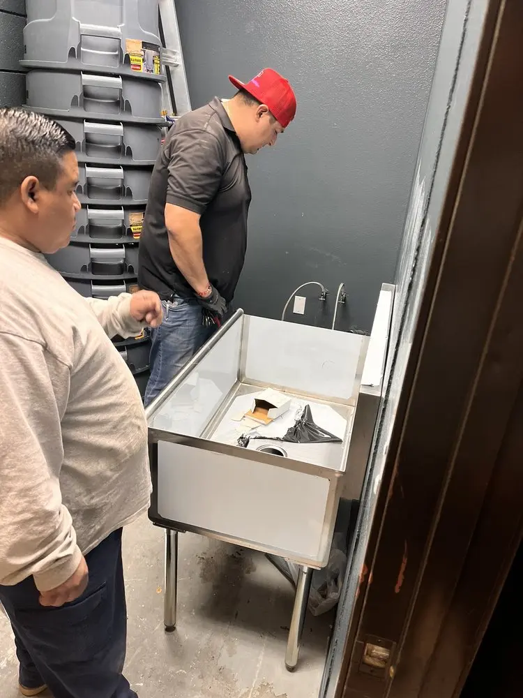 Commercial plumbing and sink installation in Laplace